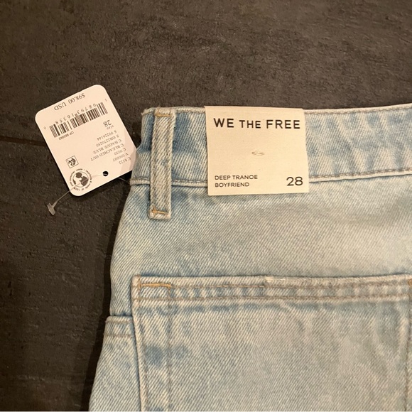 NWT Free People Deep Trance jeans in bleached out - Picture 7 of 15